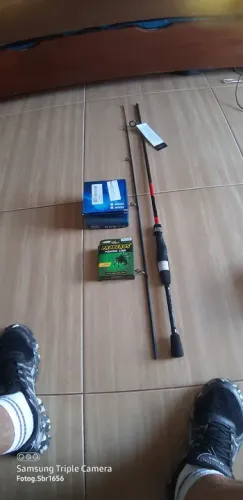 Kit de pesca albatroz Fisching,  vara ,molinete,linha