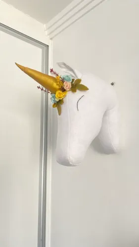 Cabeça de unicórnio decoração