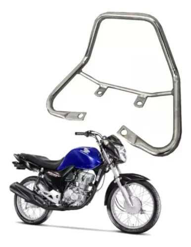 ALÇA CROMADA QUADRADA ALONGADA - FAN 125 2014/18 - TITAN 150 2014 /15 - START/FAN 150/160 