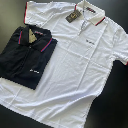 Camisa polo ziper aleatóry