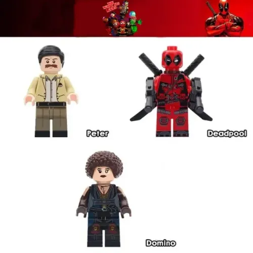 Conjunto Deadpool Peter Cable blocos de montar 