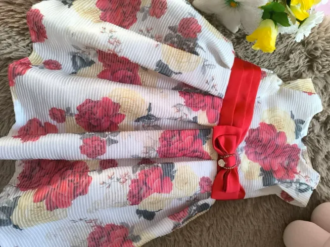 Vestido florido social infantil