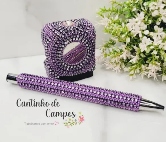 Carimbo Personalizado; Kit Duetinho Lilás