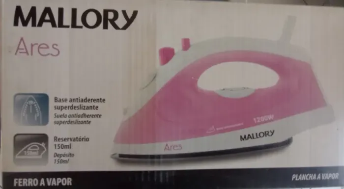 Ferro a Vapor Mallory Ares Rosa