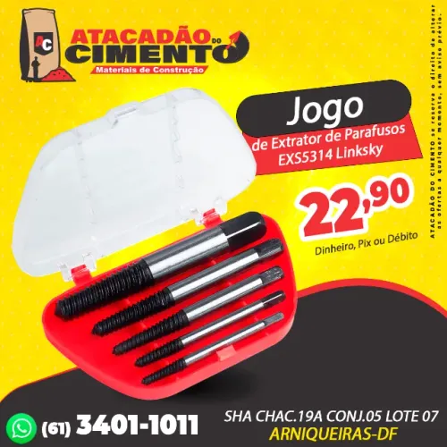 Jogo de Extrator de Parafusos EXS5314 Linksky
