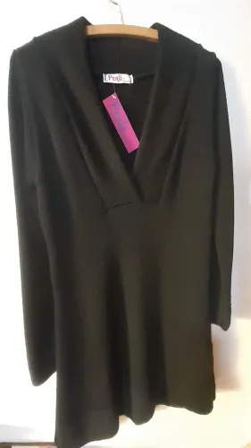 Vestido Preto Tricot Elegante