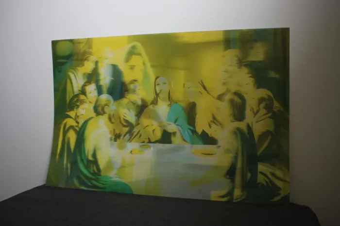 Quadro holográfico Santa Ceia | típico de casa de vó | Campinas/SP