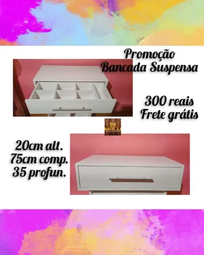 Bancada Suspensa para Organização - 300 reais