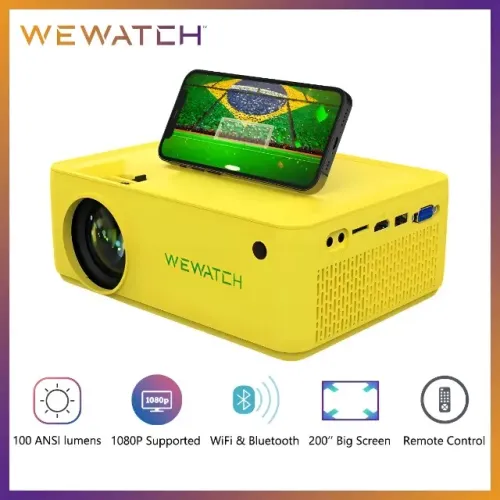 Projetor Wewatch V10 8500lumens Hd Edição Especial Copa 2022 Cor Amarelo