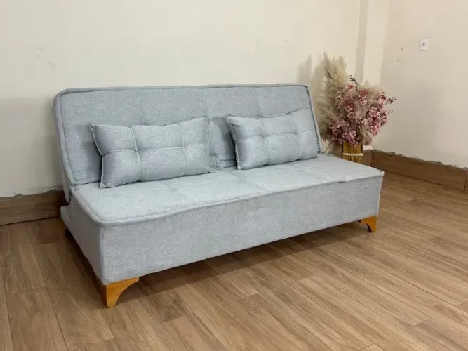 Sofá Cama Zayn 1.86m Linho- Produto Novo Entrega Rápida