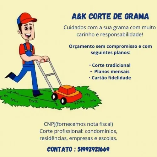Corte de grama profissional 