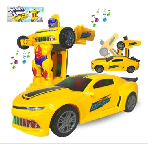 Carro robô transformes camaro amarelo