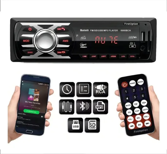 Rádio Automotivo com bluetooth mp3 player 