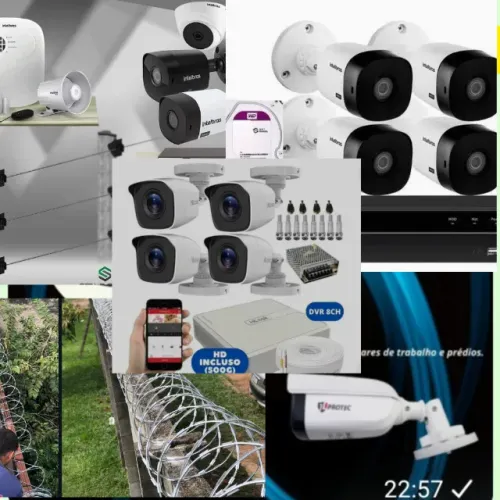 Camera de segurança,  cerca elétrica, alarme, motor de portão, Interfone, dvr, 