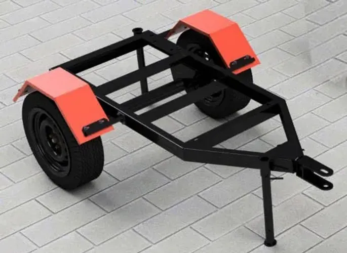 Reboque para máquina forrageira