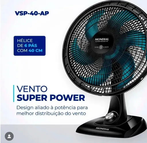 Ventilador de Mesa Mondial VSP-40r Power 40cm