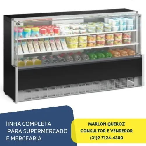 Balcão Refrigerado 2M Gelopar Preto 220v