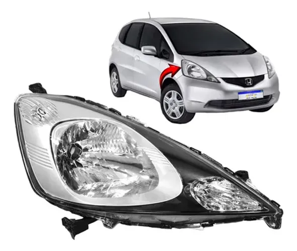 Farol Honda Fit 2009 2010 2011 2012 L.d Dianteiro Novo