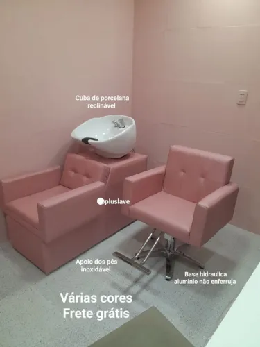 Cadeira de salão e lavatório (FRETE GRÁTIS)