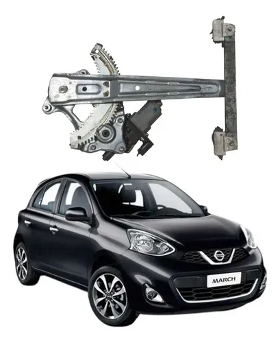 Máquina Vidro Porta Traseiro Esquerdo Nissan March 2016 A 19