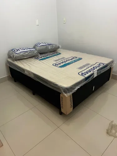 Cama box casal base e colchão oferta