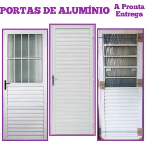 Porta de Alumínio B.R.A.N.C.O Entrega Grátis