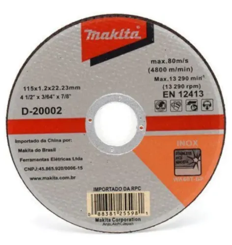Disco Makita D-20002 para Corte de Inox