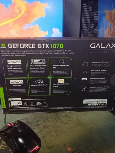 Placa de Vídeo GALAX GTX 1070 EX 8GB GDDR5 - Gamer