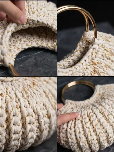 Bolsa de Crochê Artesanal - Feita à Mão ?