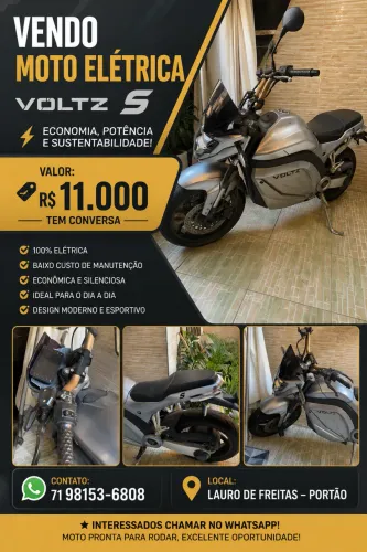 Moto Elétrica Voltz S - R$ 11.000 (Valor negociável