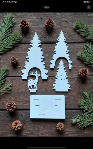 Decoração de Natal com suporte para vela LED