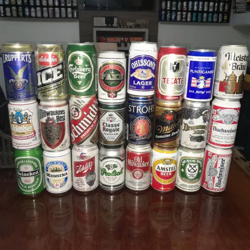 Colecao 24 latas cervejas antigas