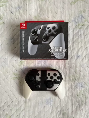 Controle Pro Controller PARALELO Nintendo Switch Super Smash Bros Sem Fio Bluetooth