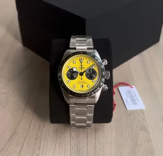 RELOGIO TUDOR BLACK BAY CHRONO 39 - MOSTRADOR AMARELO - ETA S/c