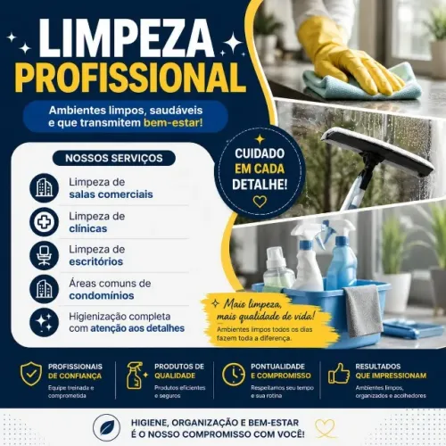 Faxina comercial. Clínicas,salas comerciais e prédios de pequeno porte
