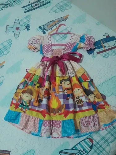 Vestido quadrilha infantil