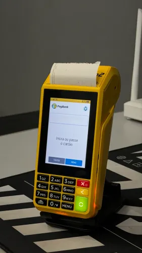 Maquininha PagBank Amarela - Usada em Ótimo Estado