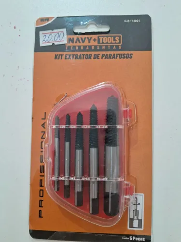 Kit Extrator de Parafusos Navy +Tools 5 pecas