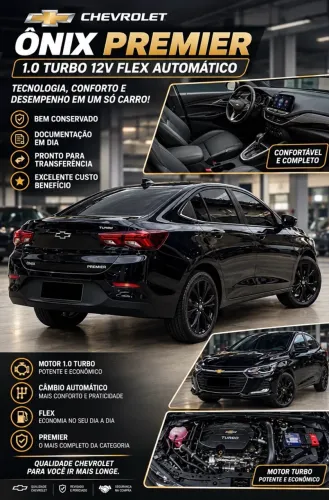 Chevrolet Onix Plus Premier Midnight 1.0 12V TB Flex Aut. 4P 2021