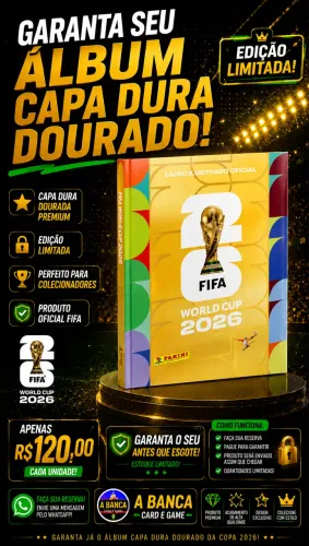 Álbum da copa do mundo 2026 dourado