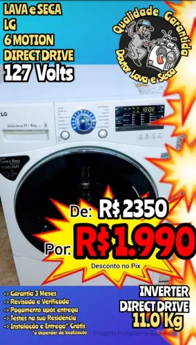 Máquina LAVA E SECA LG 11.0KG Garantia! Entrega Grátis! Muito Top !
