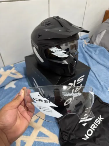 CAPACETE NORISK DARTH II MONOCOLOR PRETO FOSCO TAM 62/Xl
