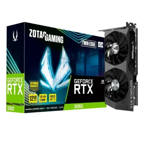 Placa de Vídeo RTX 3060 Twin Edge OC Zotac Gaming GeForce, 12GB GDDR6