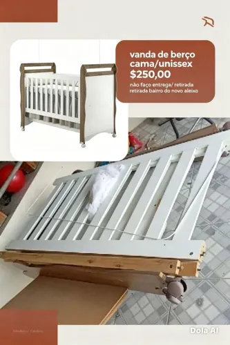 Vendo berço cama - unissex
