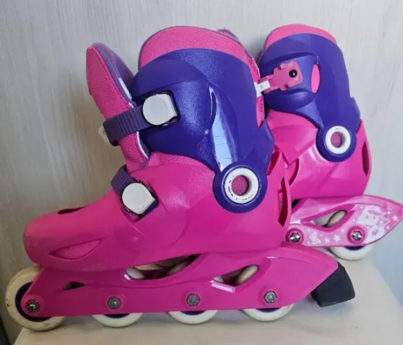 Patins Play 3 Oxelo com capacete - infantil - menina  - rosa