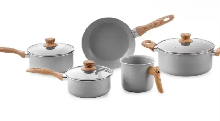 Jogo de Panelas Brinox 5 Peças Ceramic Life Easy Cinza nunca usadas