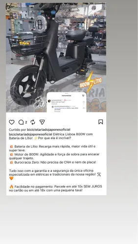 Scooter elétrica 800w 