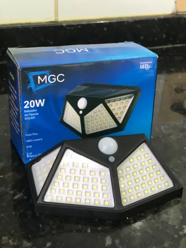 Balizador de Parede Led 100 Luz Solar