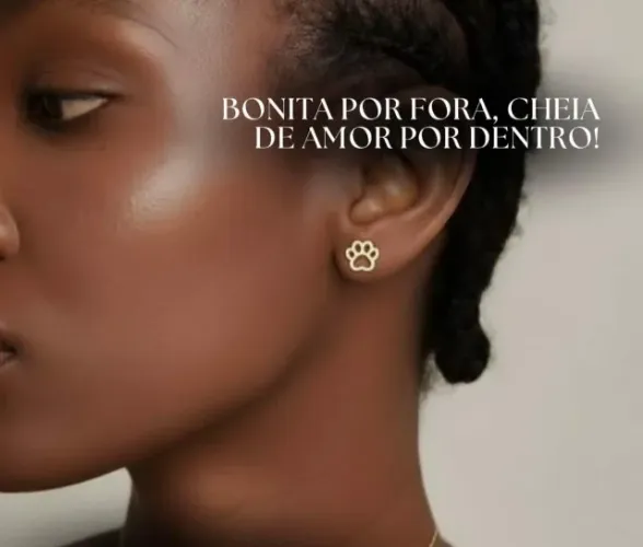 Brinco patinha semijoia