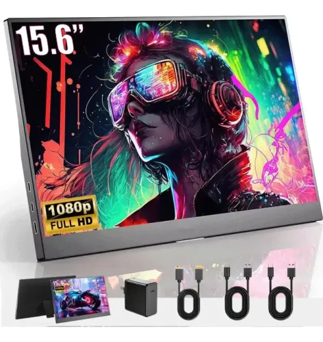 Monitor Portátil 15.6" 1080p Full HD 60Hz Ips Com Hdmi Usb 4k